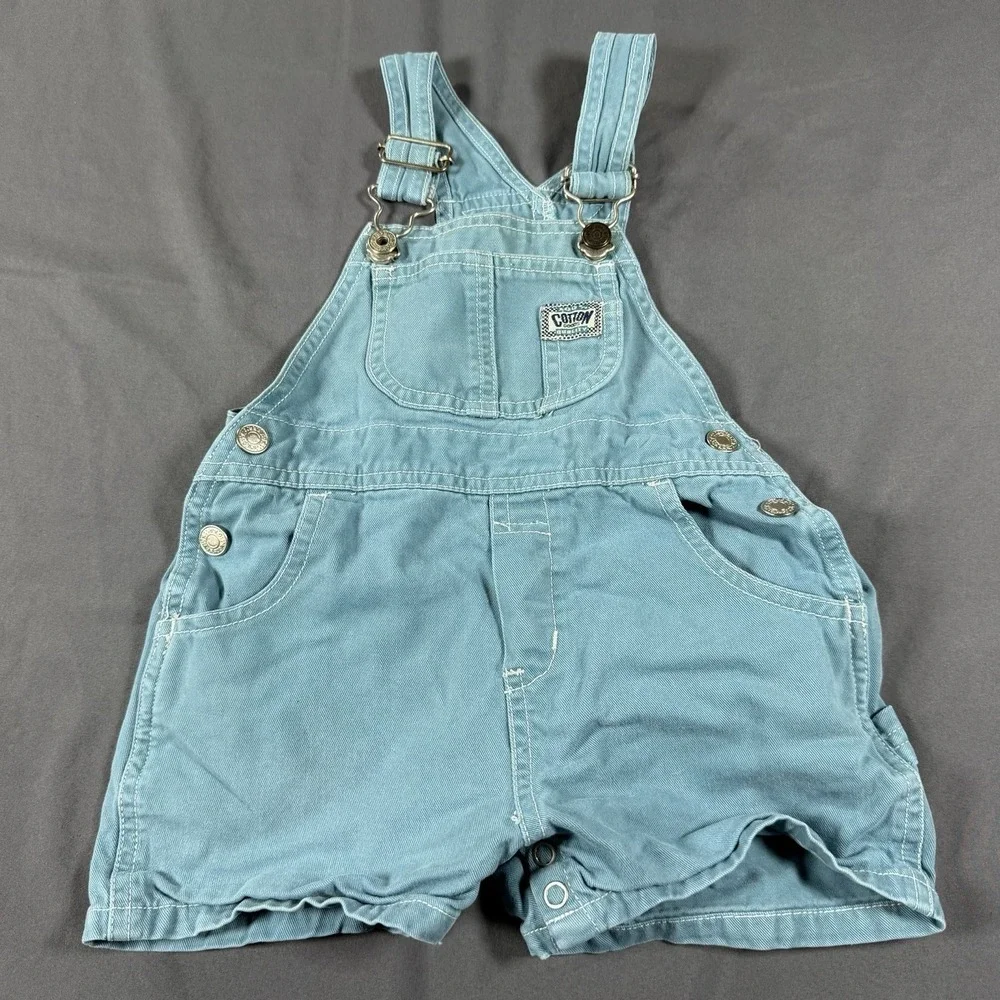 Vintage‎ GAP Overalls Shortall Baby Boy Size 9-12 Months Shorts Kids Light Blue